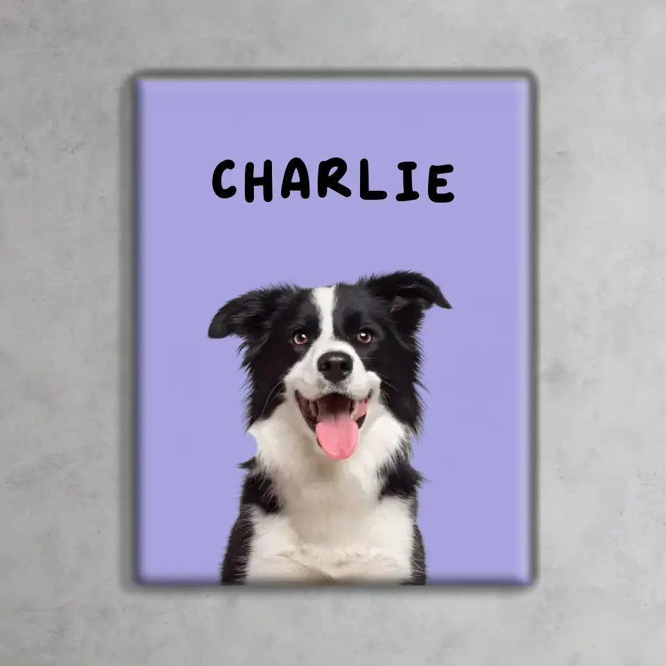 Upload Dog Photo - Personalized Canvas with Remove Background & Cartoon Effect