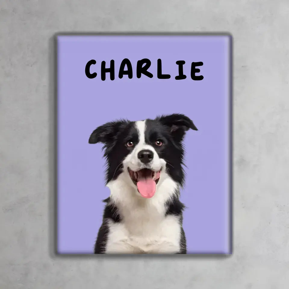 Upload Dog Photo - Personalized Canvas with Remove Background & Cartoon Effect